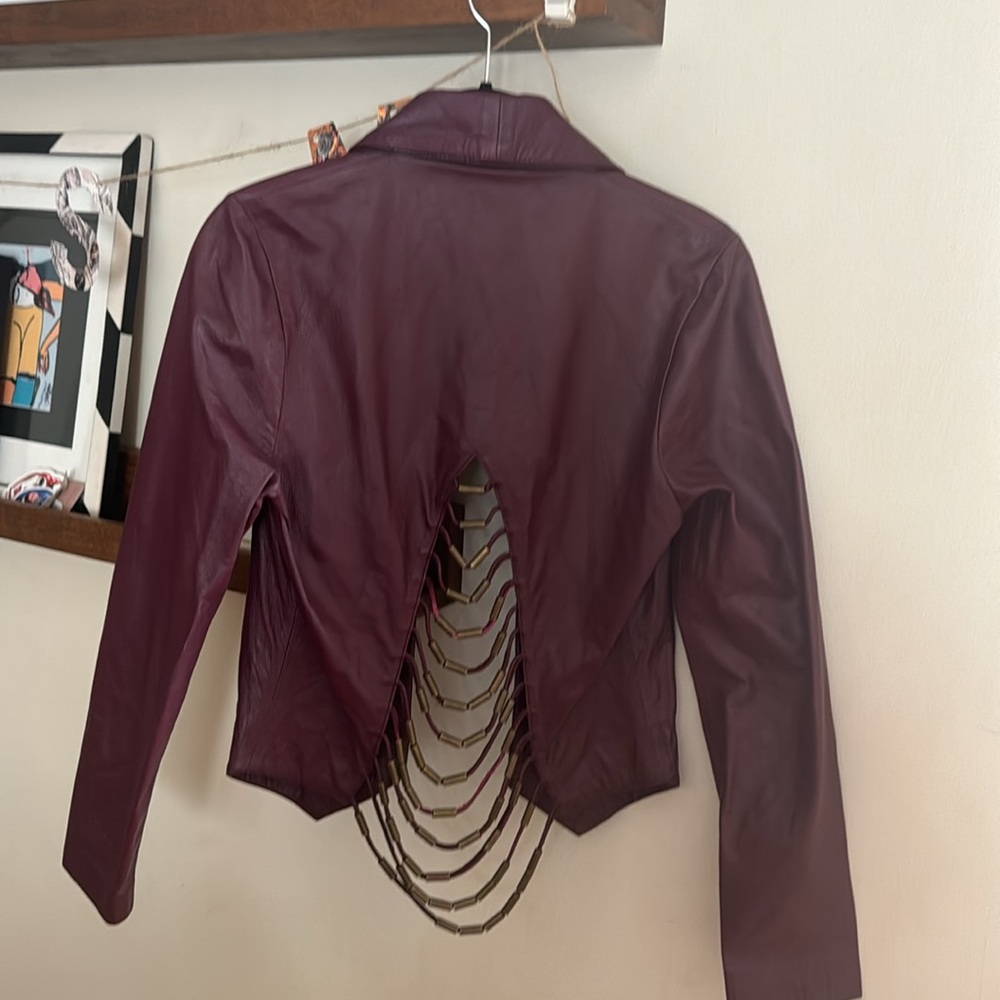 Cleobella Leather Blazer/ Jacket- Small - image 3
